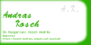 andras kosch business card